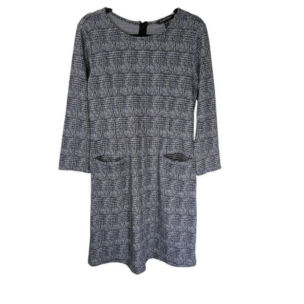 NWT 41 Hawthorn Women’s Navy Aniya Jacquard Knit Dress  Size Medium